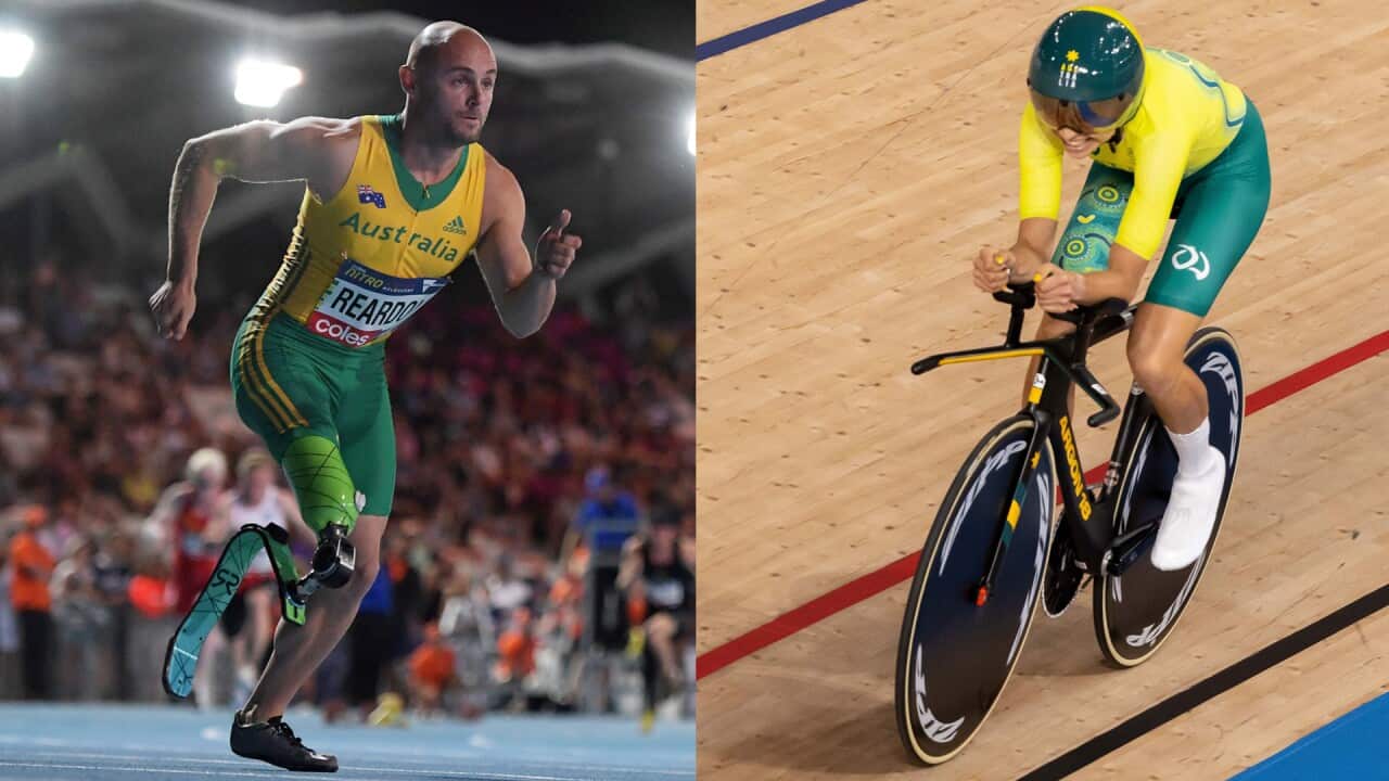 Australian Paralympians Scott Reardon and Meg Lemon.