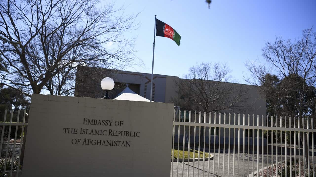 General view of the Embassy of the Islamic Republic of Afghanistan in Canberra (AAP)