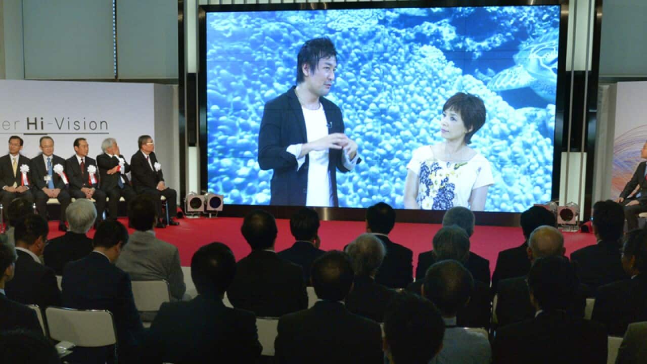 Japan's public broadcaster NHK's 4K and 8K super HD test broadcasting