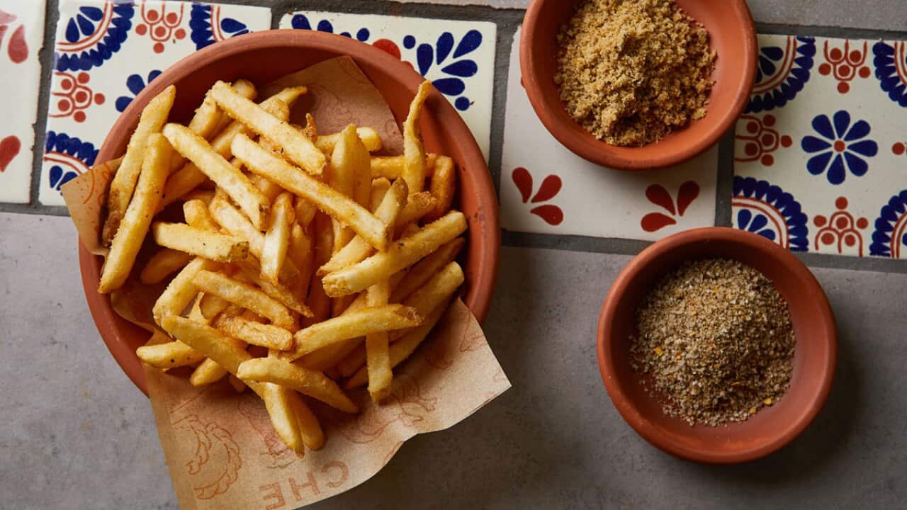 Chicken salt is made from scratch with dry chicken skins and seaweed. (Jana Longhurst)
