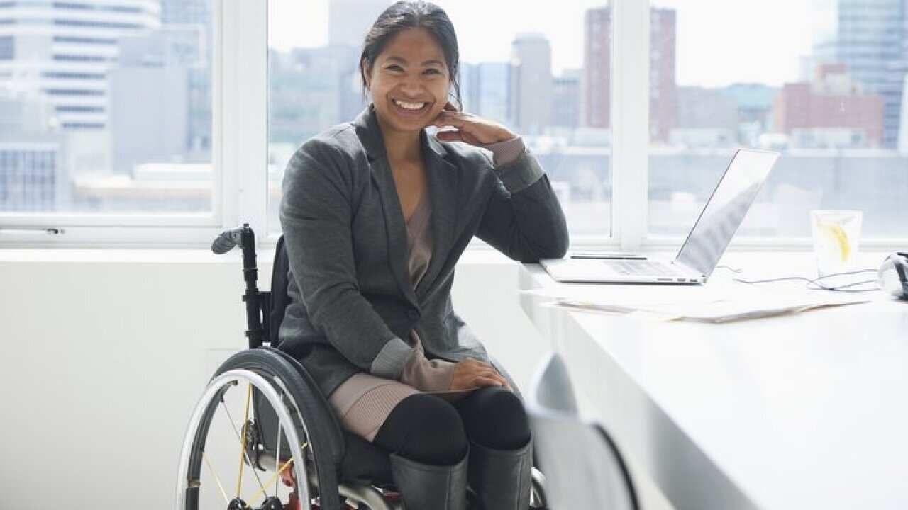 Businesswoman with disability