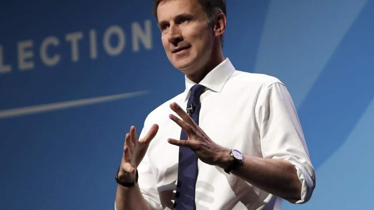 Britain's Secretary of State and PM contender Jeremy Hunt.