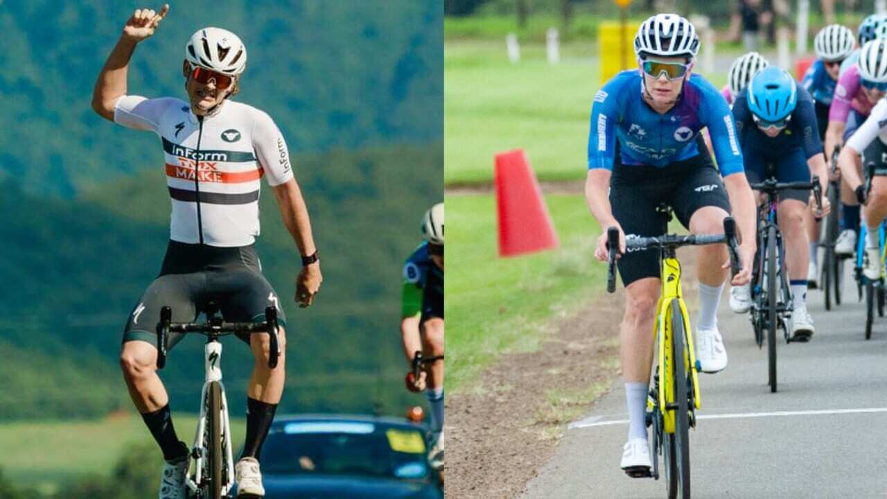 Blake Agnoletto of InForm TMX MAKE and ARA Pro Racing Sunshine Coast’s Danielle De Francesco