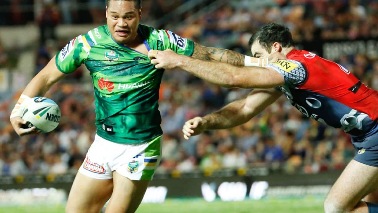 Canberra Raiders' Joey Leilua.