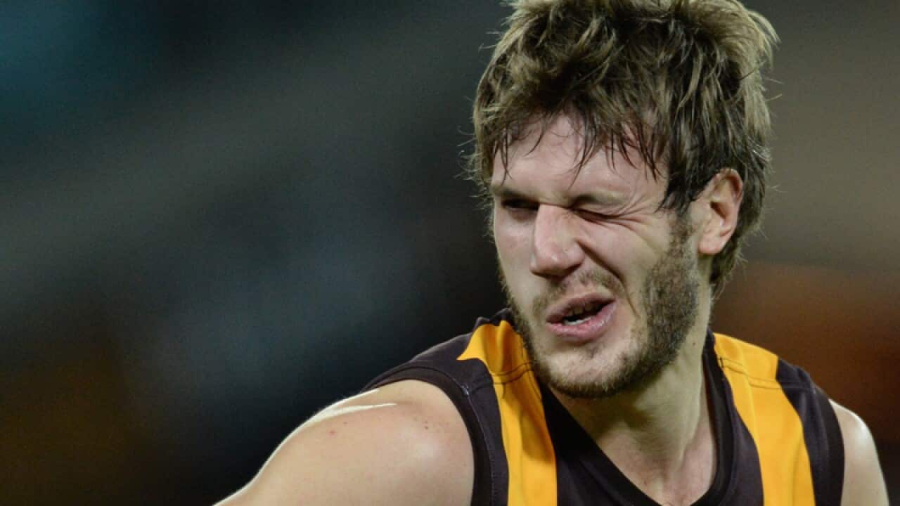 The Hawks' Grant Birchall.