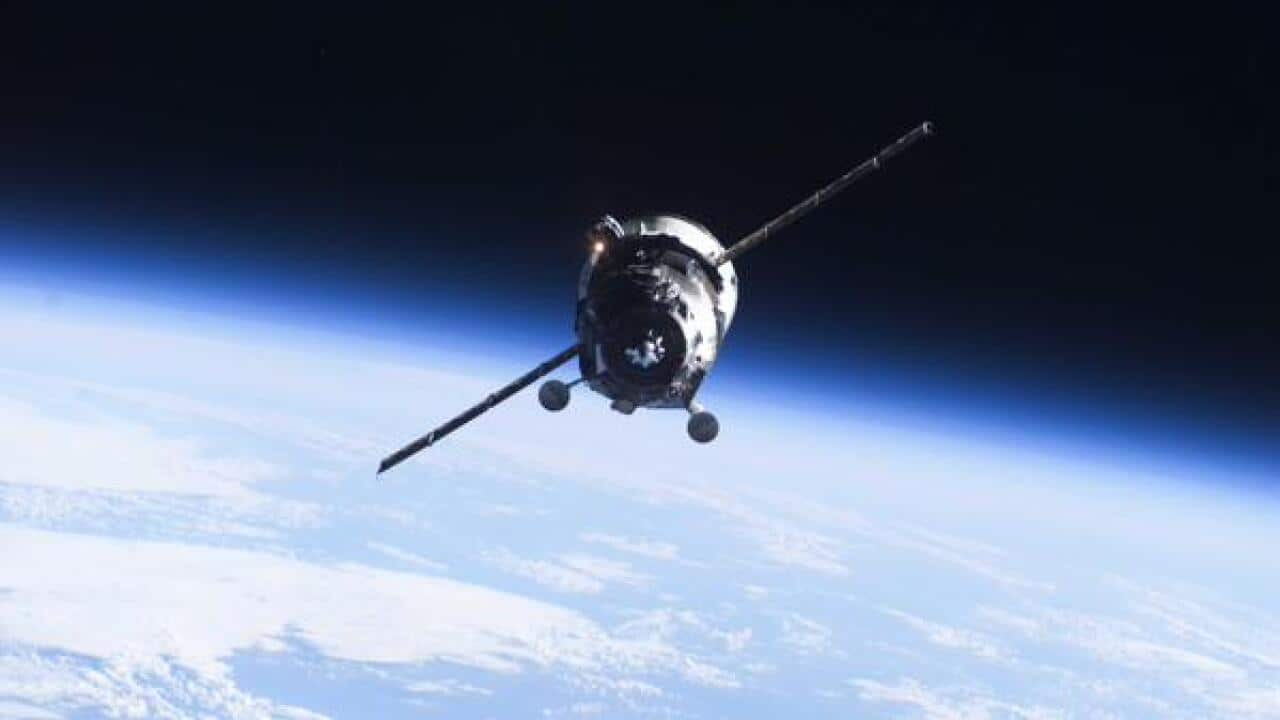 The unmanned Progress M-27M cargo ship was unable to dock with the ISS because of problems after it launched from Kazakhstan. (Twitter @Cmdr_Hadfield)