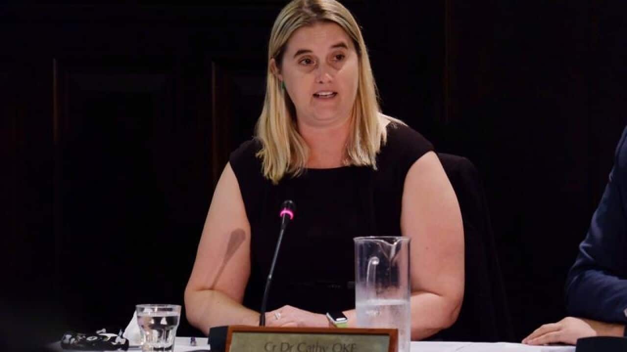 Councillor Dr Cathy Oke during a council meeting.