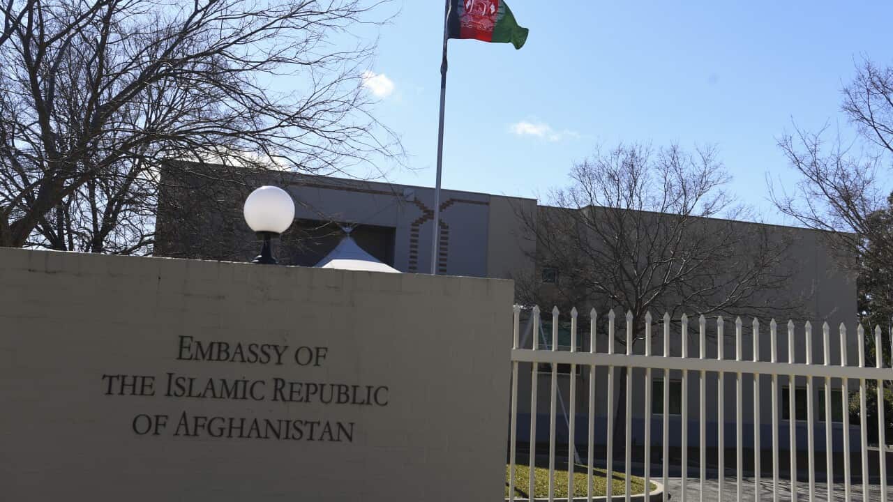 General view of the Embassy of the Islamic Republic of Afghanistan in Canberra