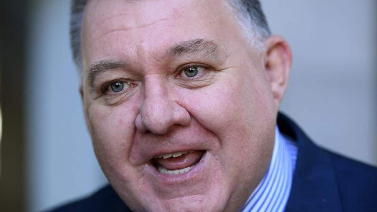 Craig Kelly speaks to media