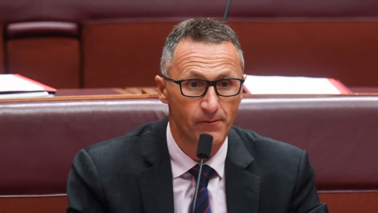 The leader of the Australian Greens Senator Richard Di Natale