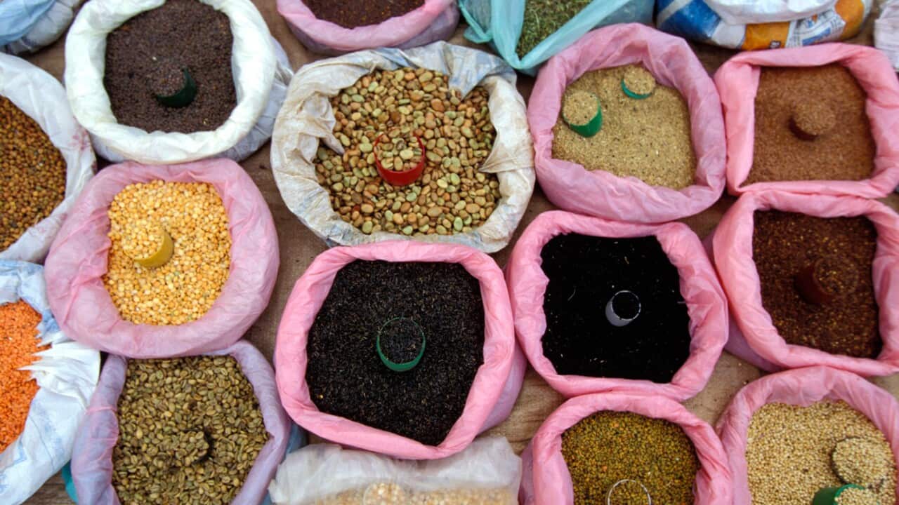 Ethiopian spices and pulses prepared for export