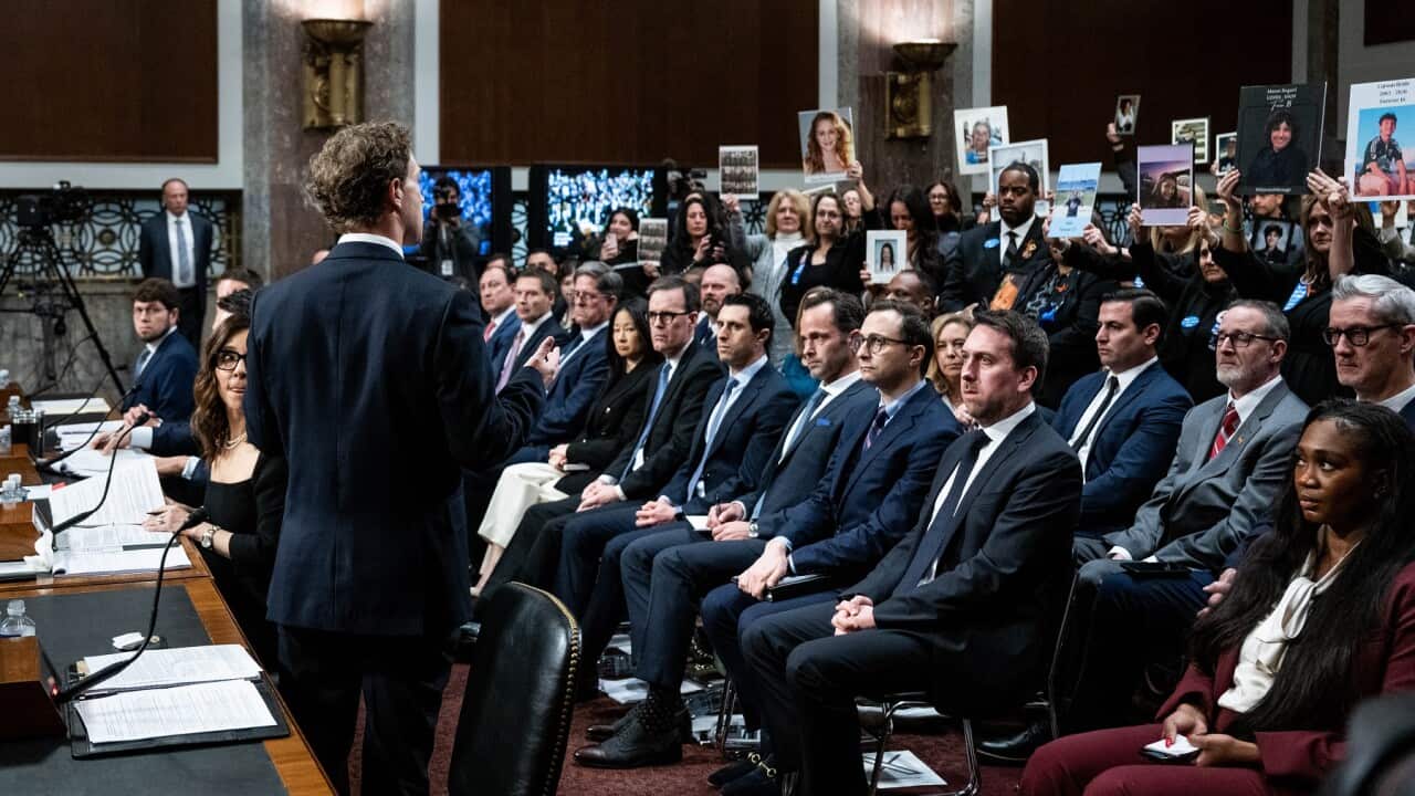 Mark Zuckerberg at a Senate Judiciary Committee Hearing