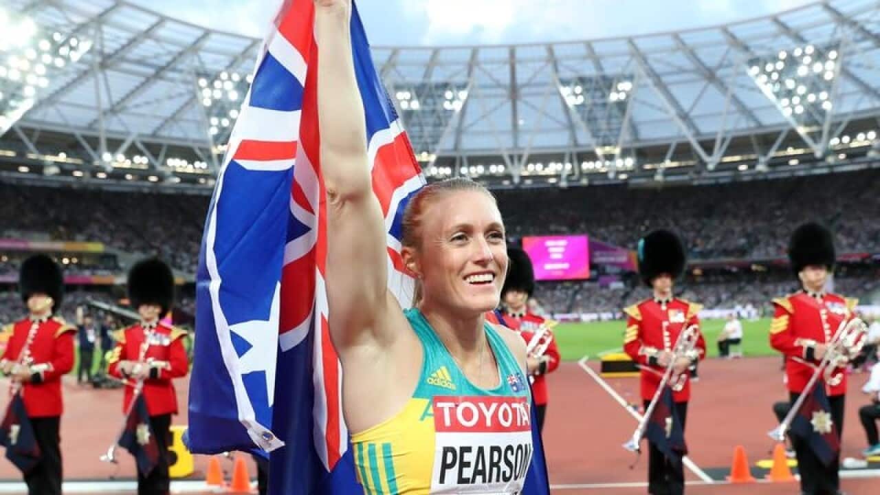 Sally Pearson at the world titles