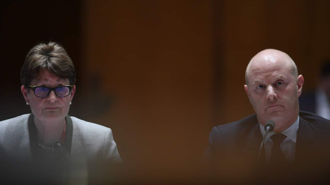 Commonwealth Bank chairperson Catherine Livinstone and CEO Ian Narev at Parliament House Friday 20th October 2017