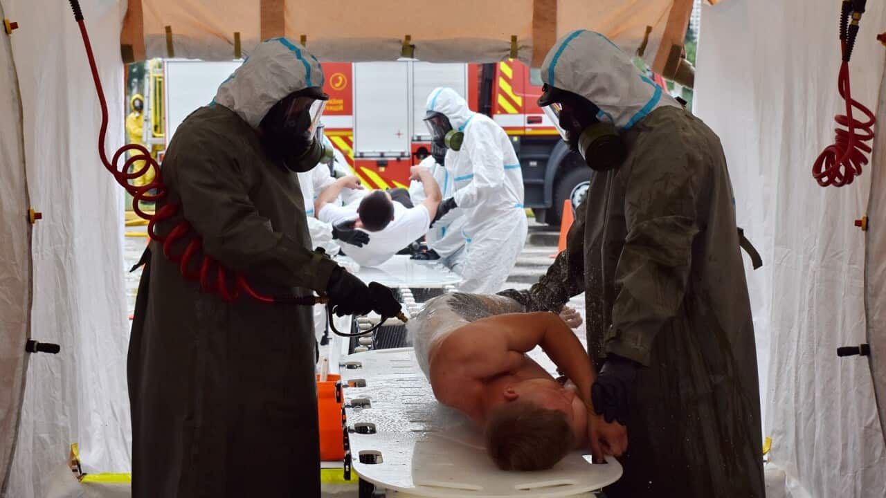 Radiation exposure training in Zaporizhzhia, Ukraine - 29 Jun 2023