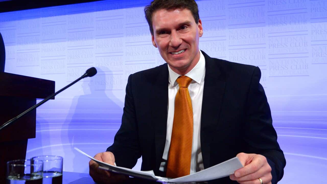 Cory Bernardi speaks at the National Press Club (AAP)