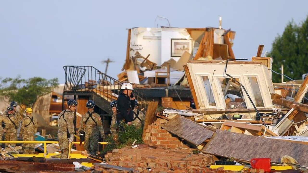The remains of the American Budget Value Inn in El Reno