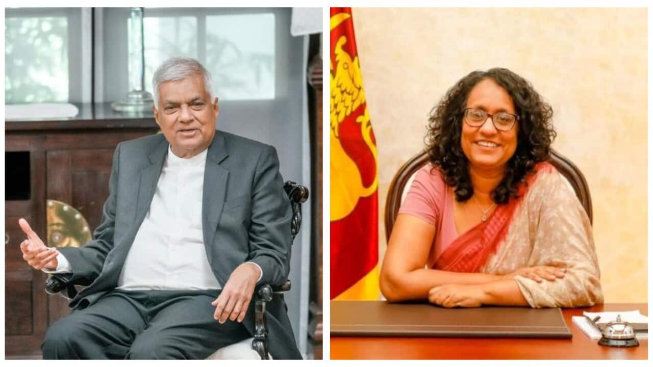 Ranil Wickramasinghe_ former president of Sri Lanka and Harini Amarasuriya_ current PM of Sri Lanka