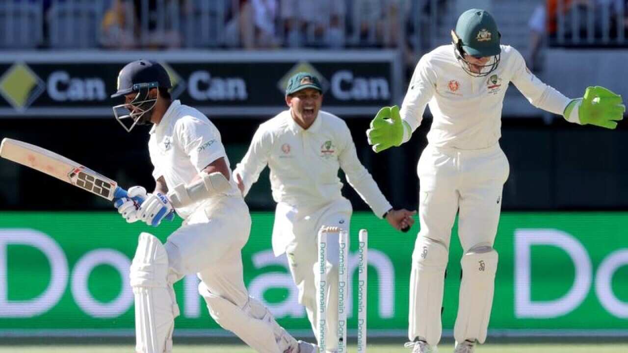 Murali Vijay and Tim Paine