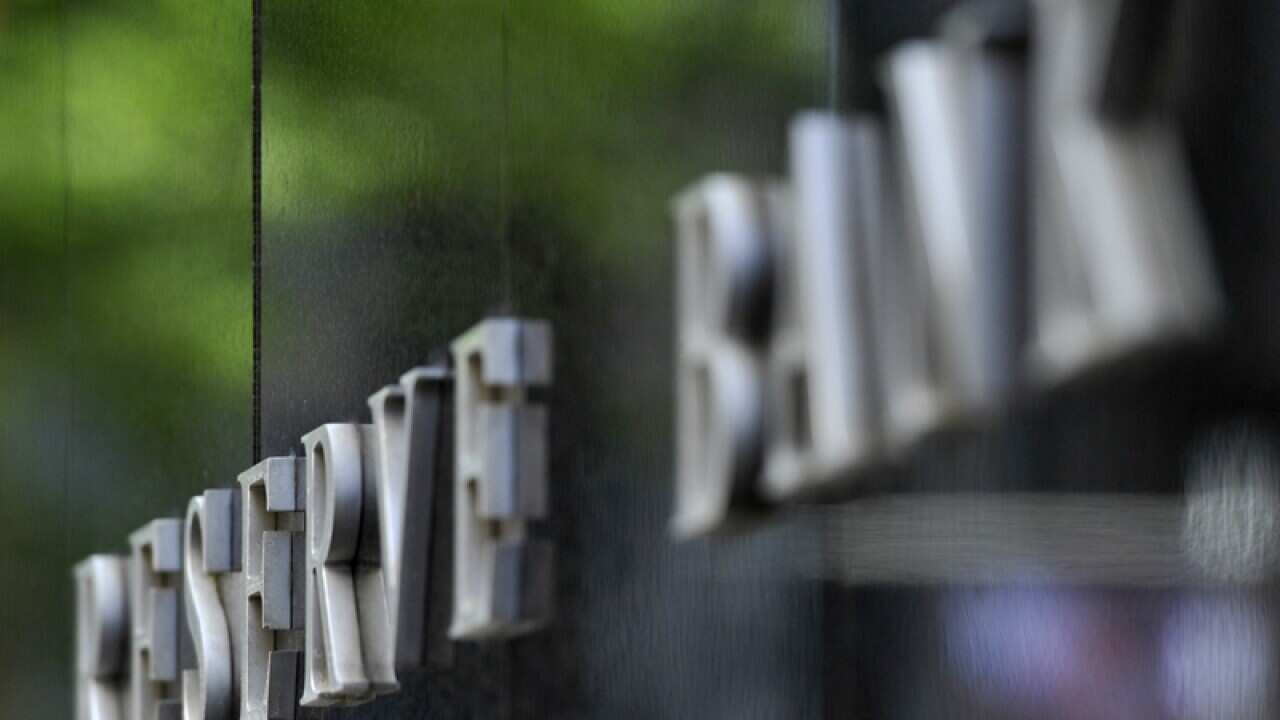 A sign outside the Reserve Bank of Australia
