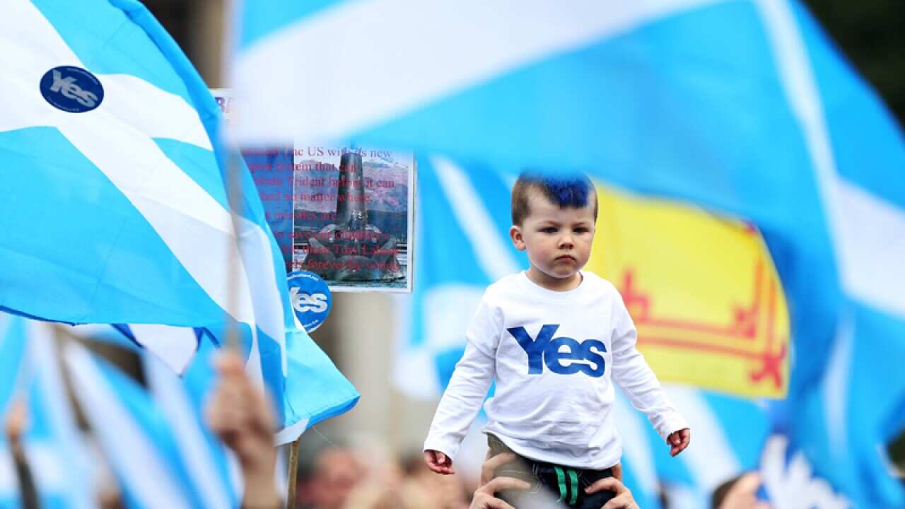 Yes supporters gather in Glasgow
