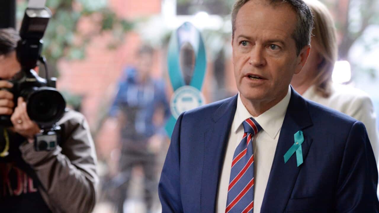 Bill Shorten at the Queen Victoria Women's Centre