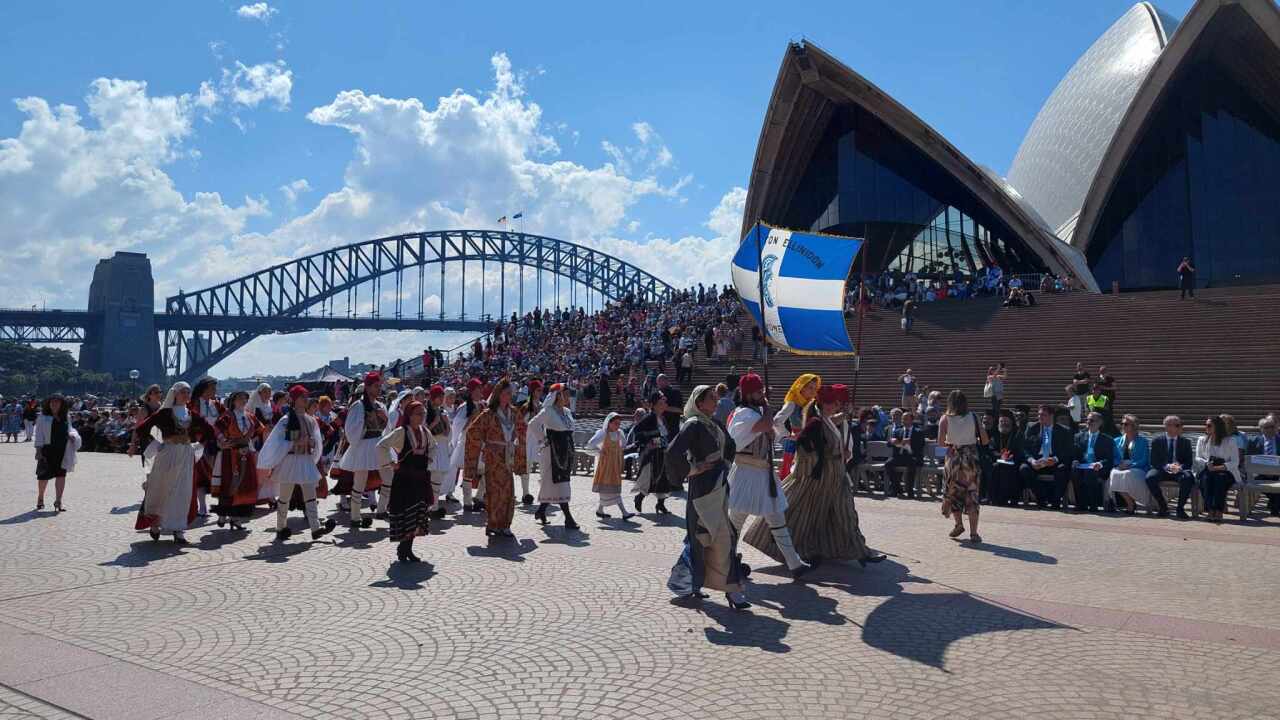 Η μεγάλη παρέλαση για την Εθνική Επέτειου του 1821, Opera House, Σύδνεϋ