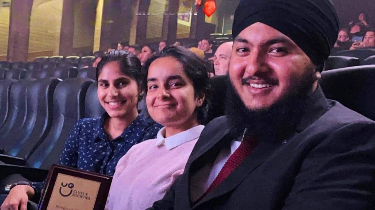 UQ Sikh Society members at the award night.