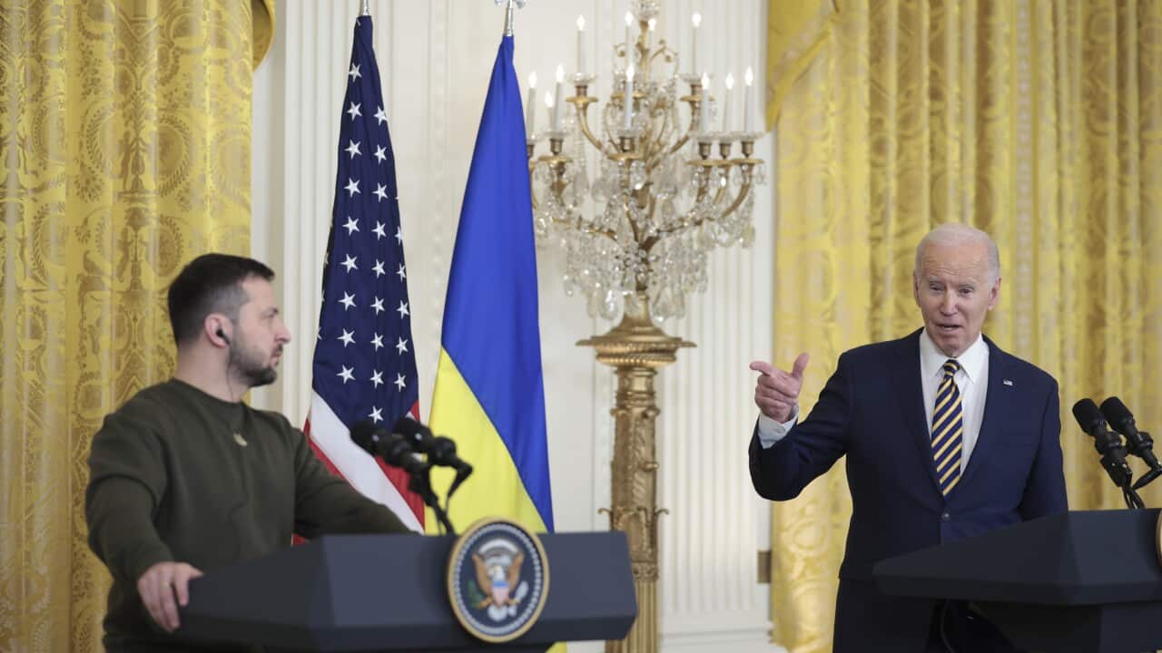 President Joe Biden welcomes Ukrainian President Volodymyr Zelensky