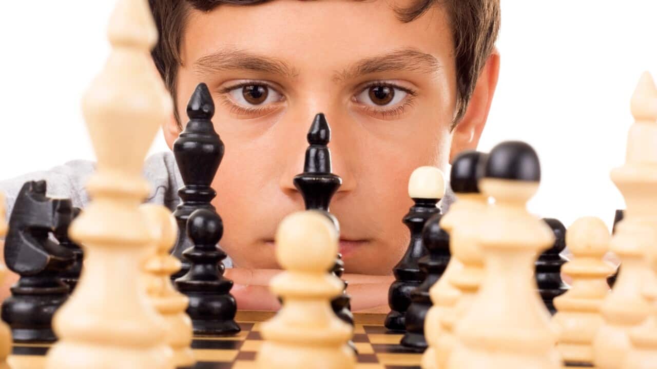 child playing chess