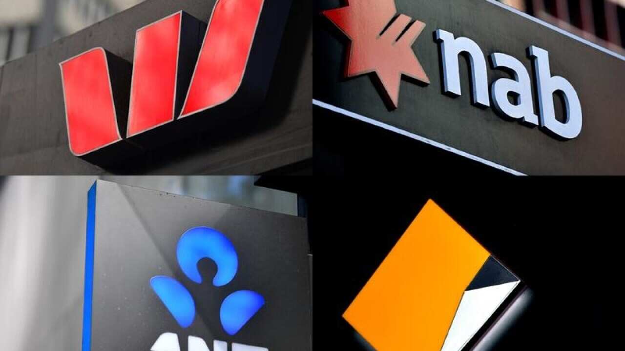 Composite of four bank logos