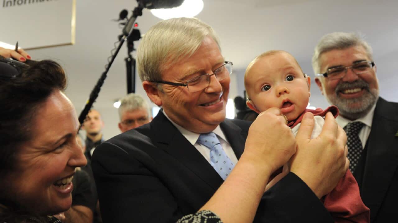 Rudd shrugs off bad polls for Labor