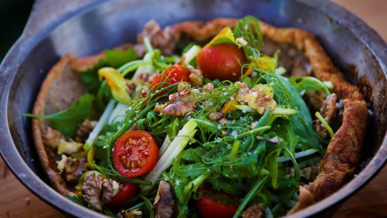 Savoury Dutch baby pancake SBS Food