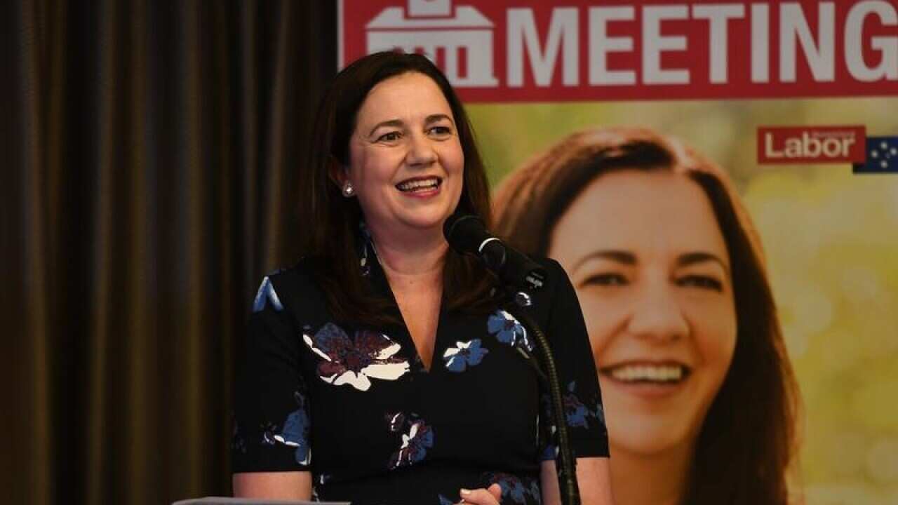 Premier Annastacia Palaszczuk at a Maryborough town hall meeting.