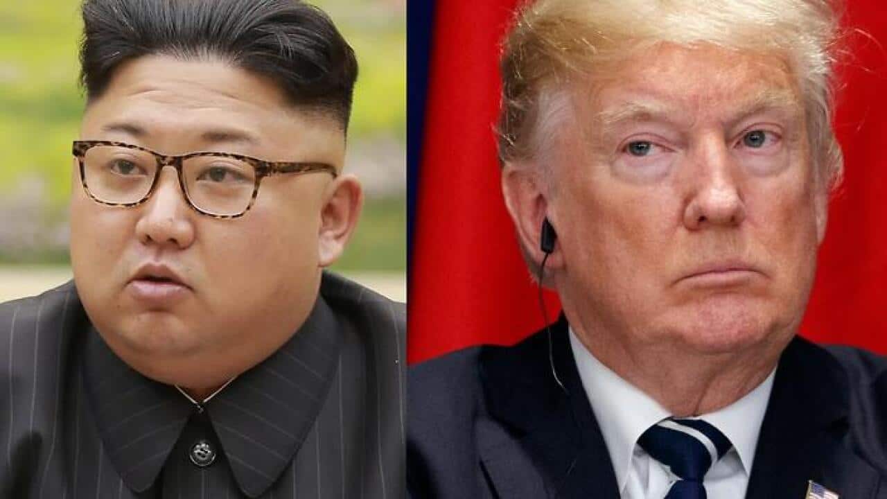 Kim Jong-Un (left) and Donald Trump