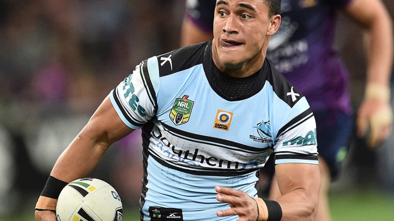Cronulla Sharks winger Valentine Holmes