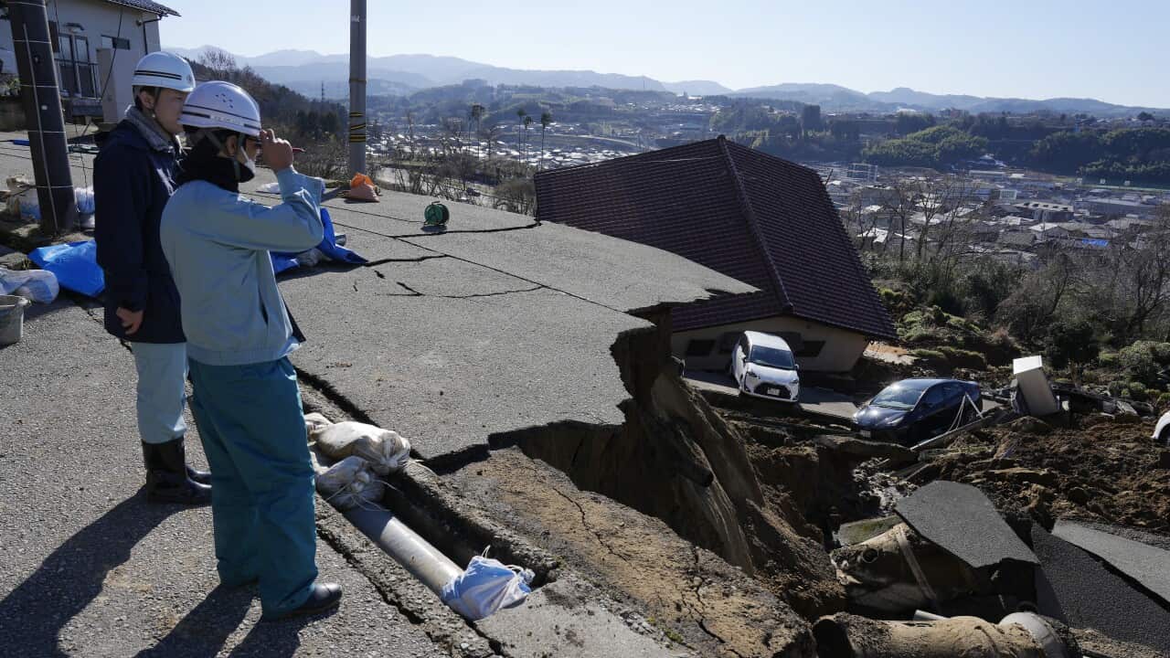 Tsunami in japanese language means