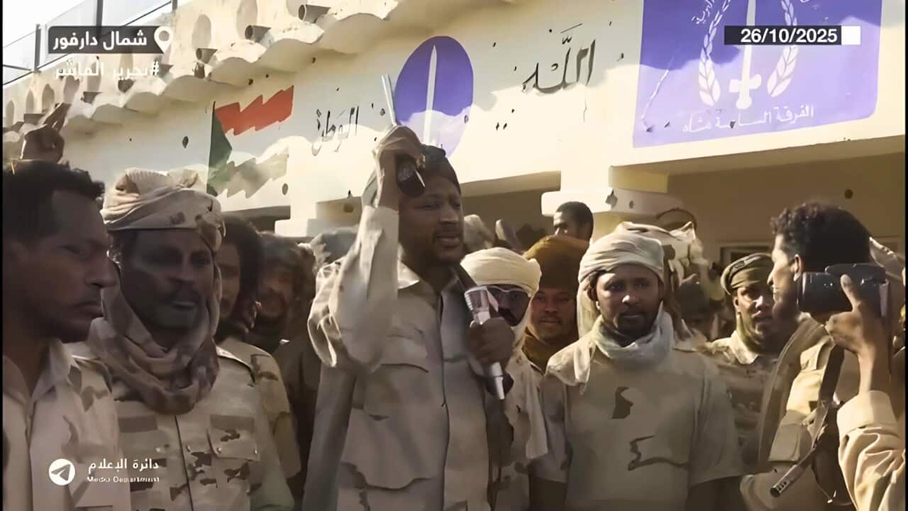 RSF forces celebrating at the SAF’s 6th Infantry Division headquarters (AP).jpg