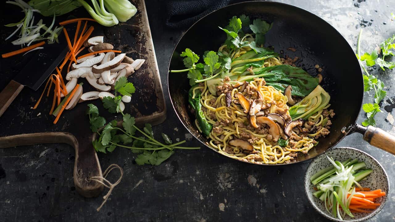 Spicy pork noodles