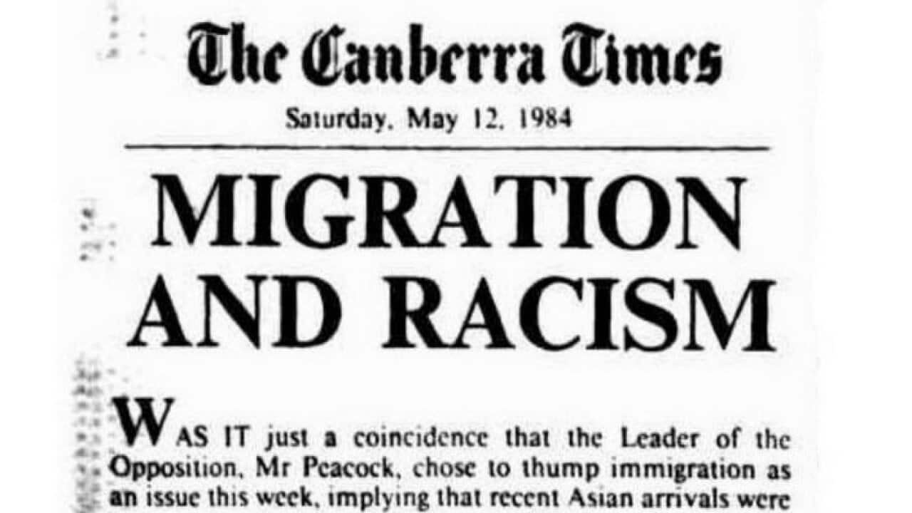 Canberra Times headline 1984