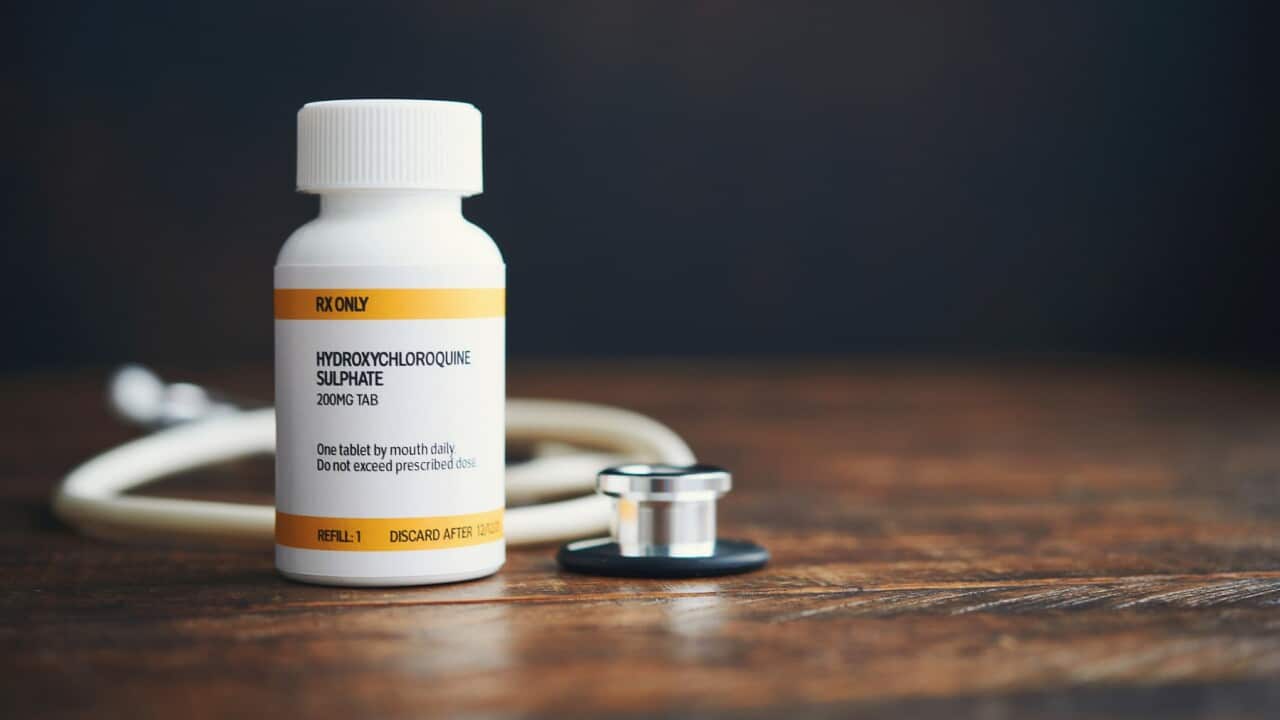 A container of the drug hydroxychloroquine (Getty)