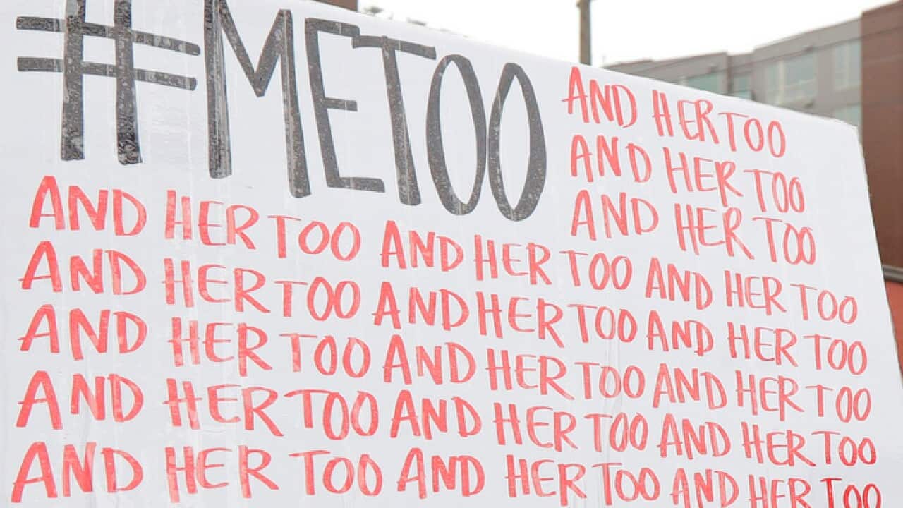 A placard at a Women's March in Seattle