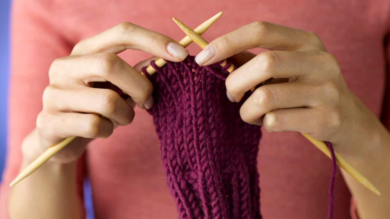 Woman Knitting
