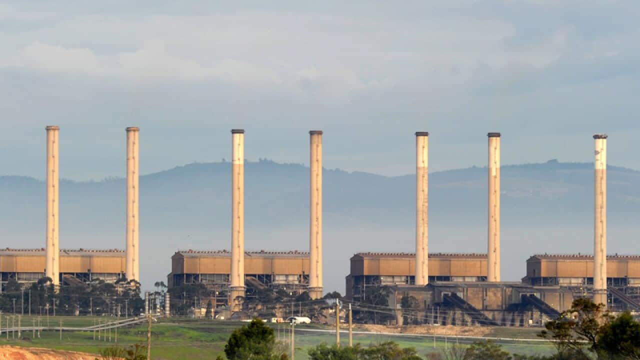 The Hazelwood power station is seen in the La Trobe Valley in Morwell