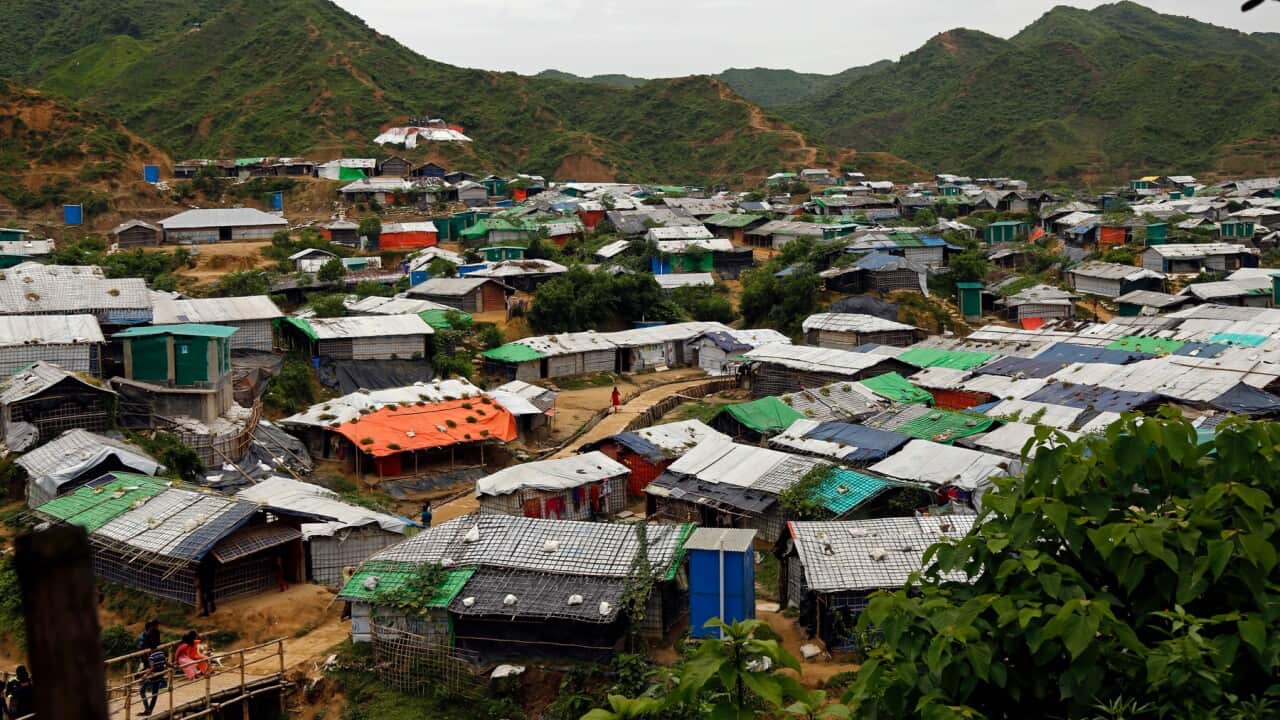 A Rohingya refugee camp at Teknuf in Cox's Bazar