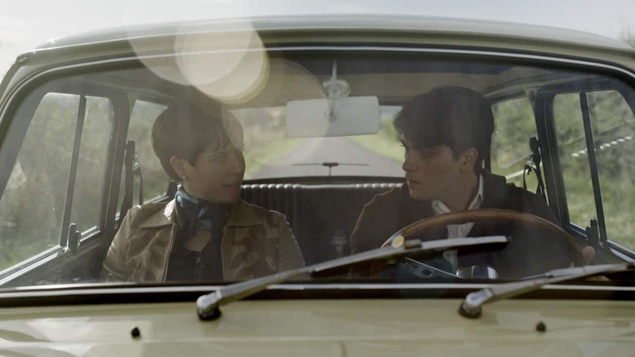 Sara Serraiocco and Alessio Lapice in a scene from the movie Io Sto Bene,