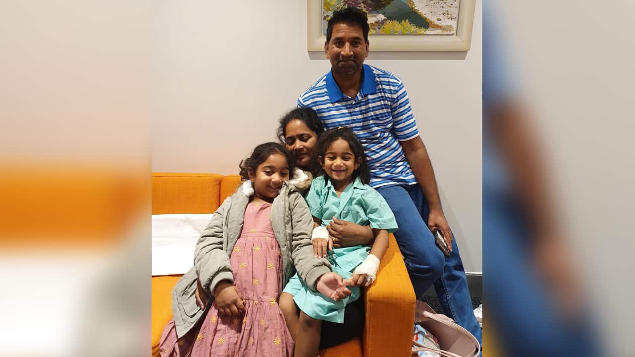 The youngest child in the Murugappan family has been released from hospital.