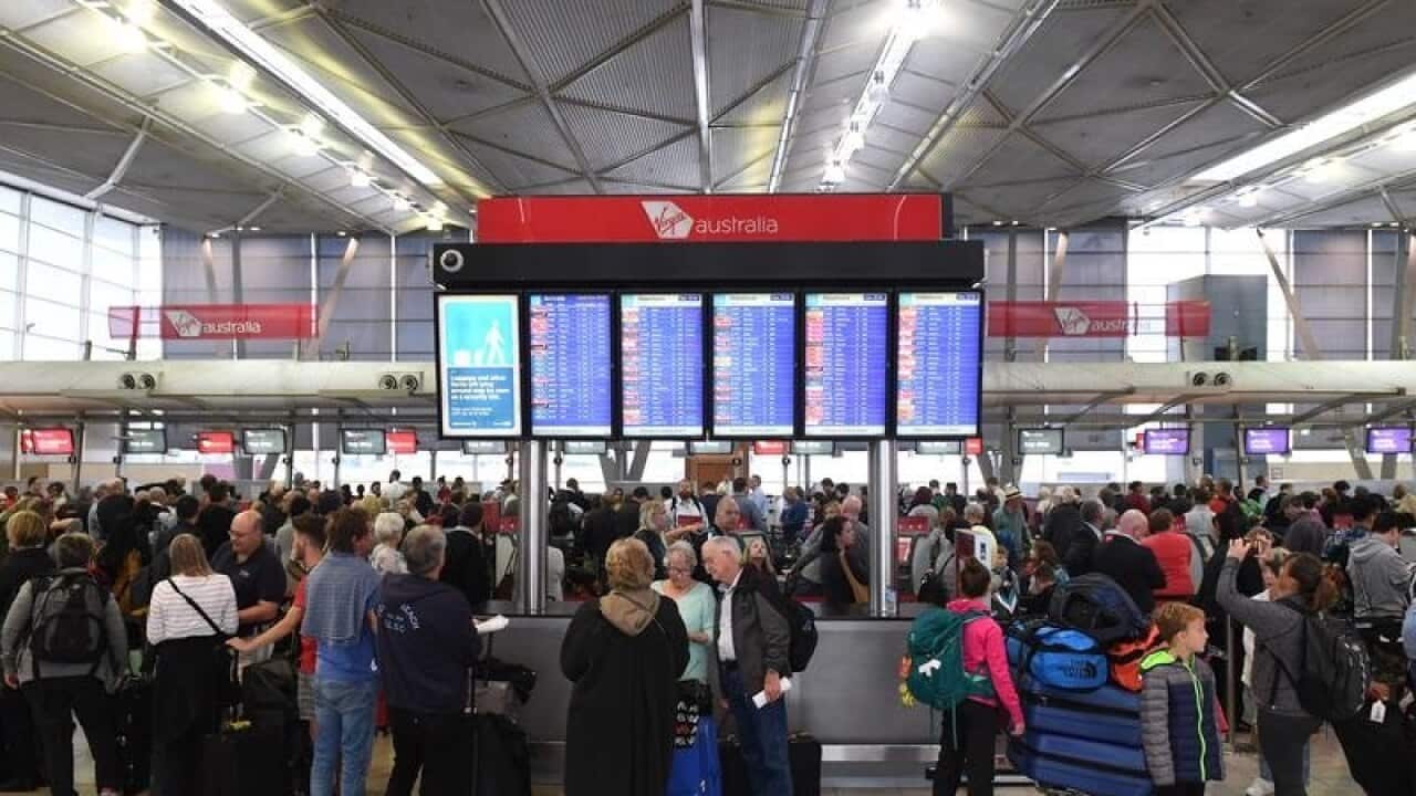 Huge queues at Sydney Airports
