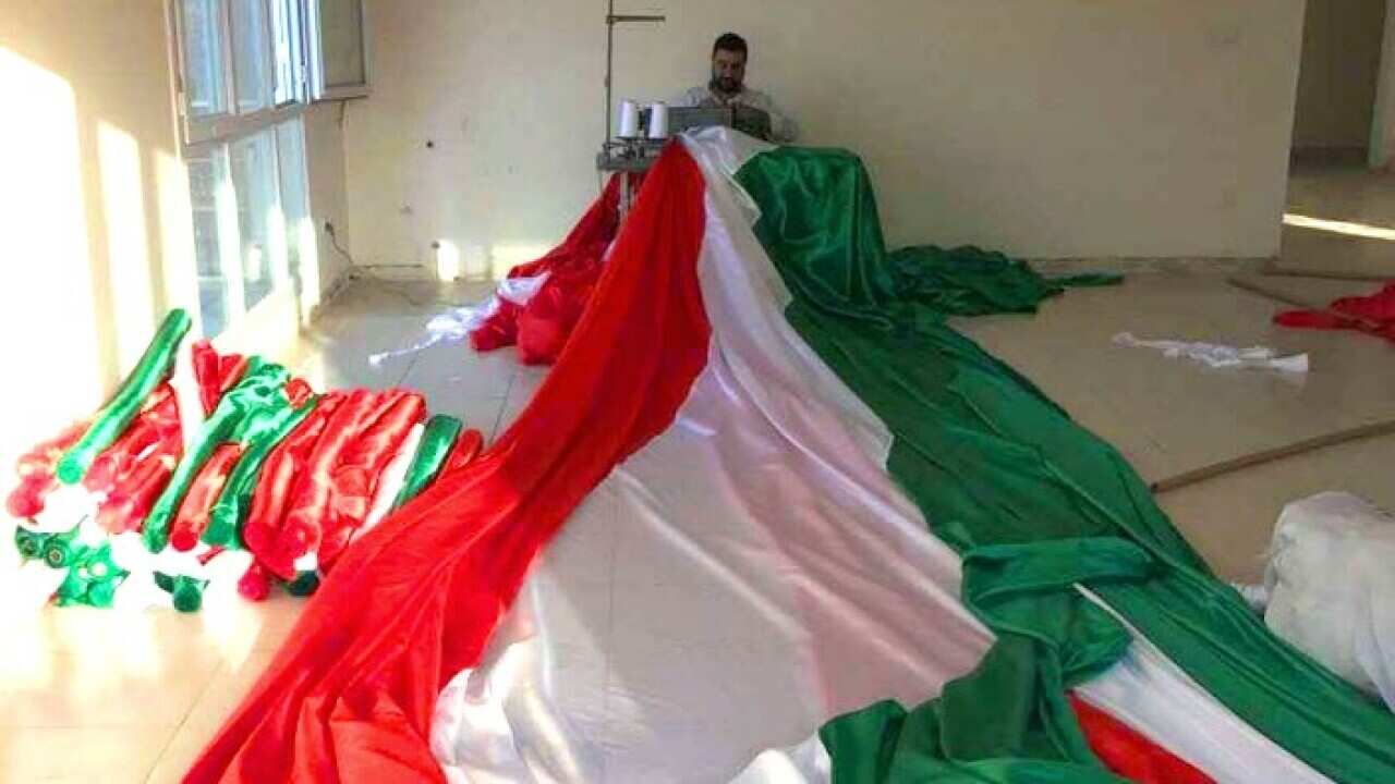 Largest Kurdistan flag