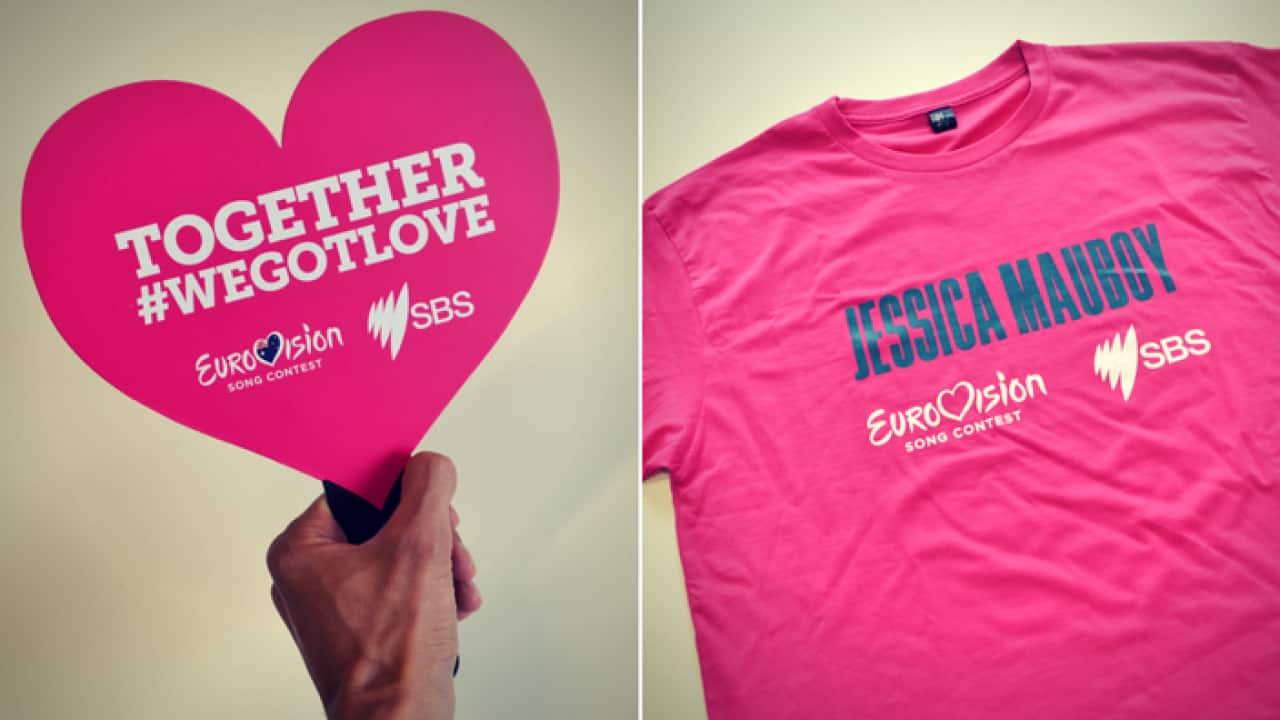 Eurovision 2018 T-shirt and paddle